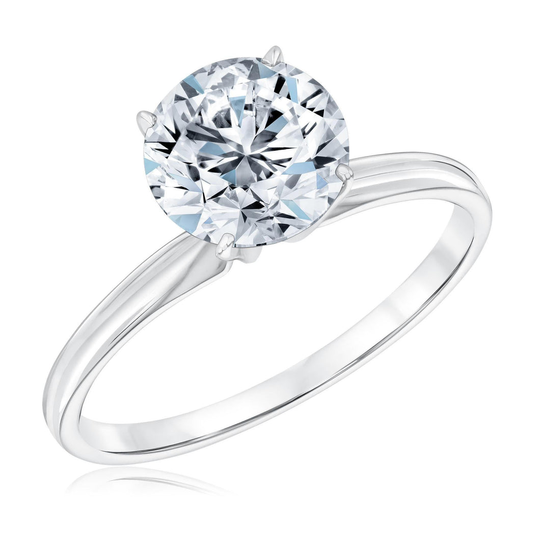 2ct Round Lab Grown Diamond Solitaire Engagement Ring