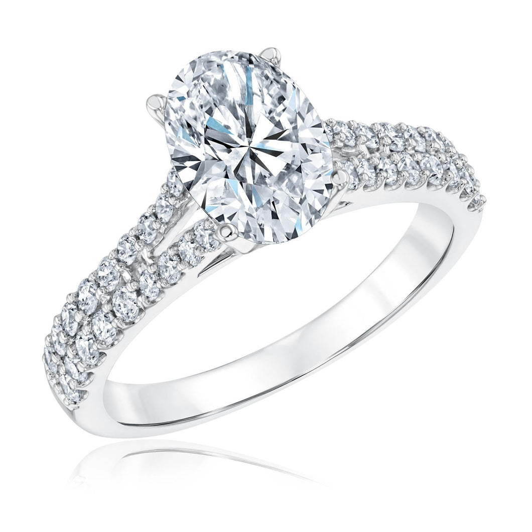 2ctw Oval Lab Grown Diamond Engagement Ring