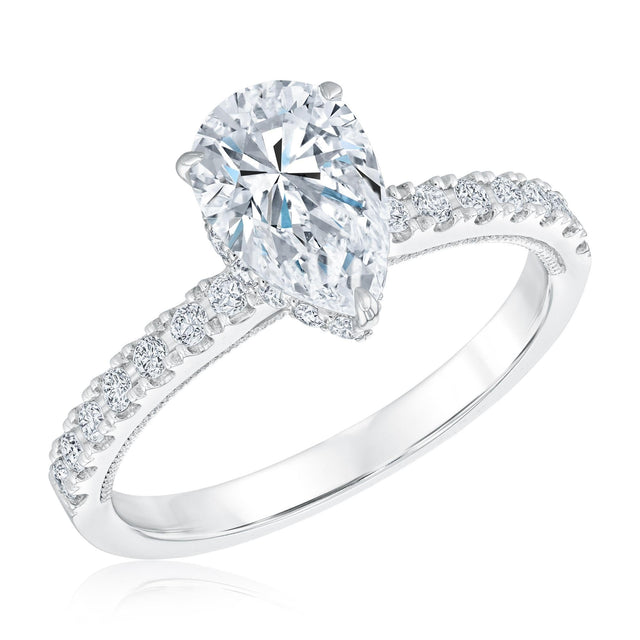 2ctw Pear Lab Grown Diamond Hidden Halo Engagement Ring - Chemistry