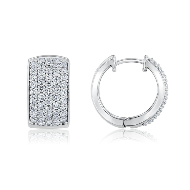 2ctw Round Diamond Huggie Hoop Earrings - Classic Collection