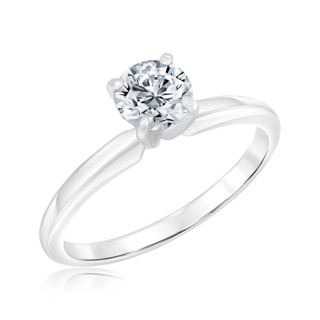 3/4ct Round Lab Grown Diamond Solitaire Engagement Ring