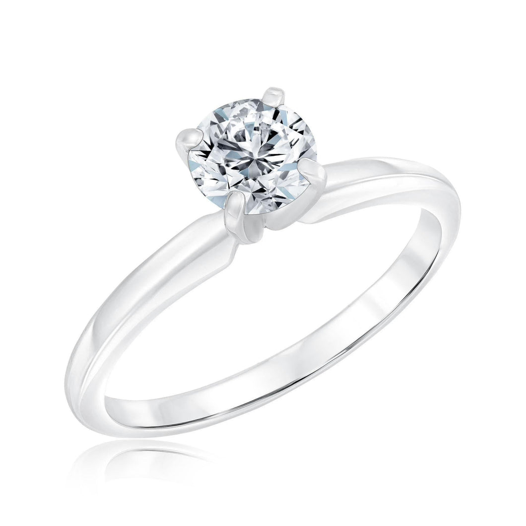3/4ct Round Lab Grown Diamond Solitaire Engagement Ring