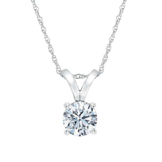 3/4ct Round Lab Grown Diamond Solitaire Pendant Necklace