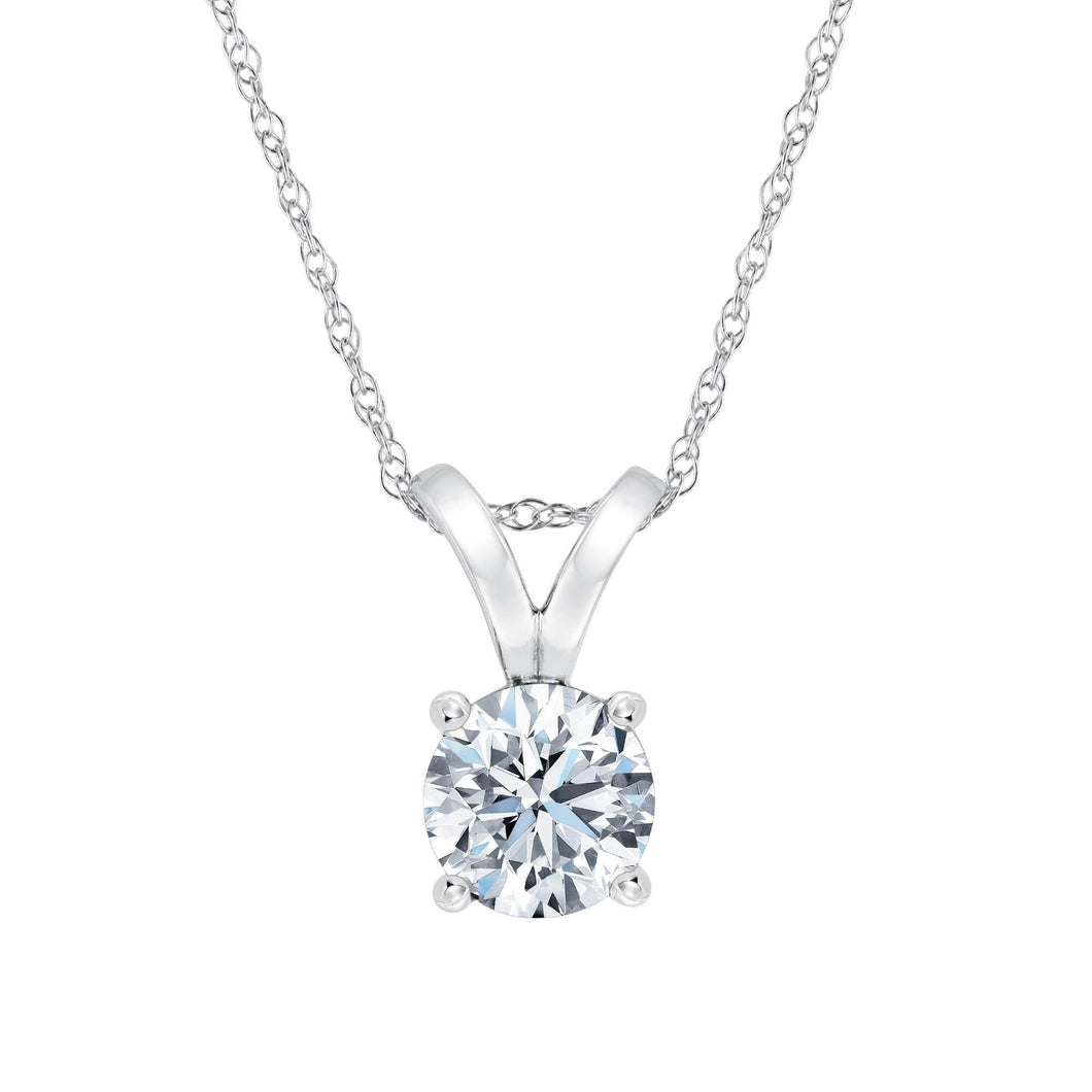 3/4ct Round Lab Grown Diamond Solitaire Pendant Necklace