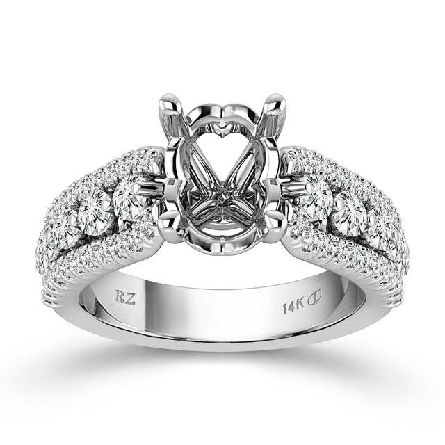 3/4ctw Diamond White Gold Engagement Ring Setting - Design Collection