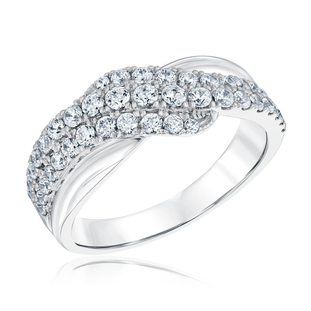 3/4ctw Lab Grown Diamond White Gold Fashion Ring