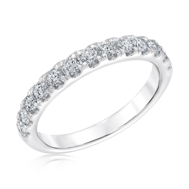 3/4ctw Round Diamond White Gold Wedding Band | Embrace Collection