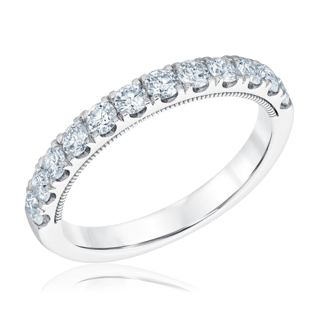 3/4ctw Round Lab Grown Diamond White Gold Wedding Band - Chemistry