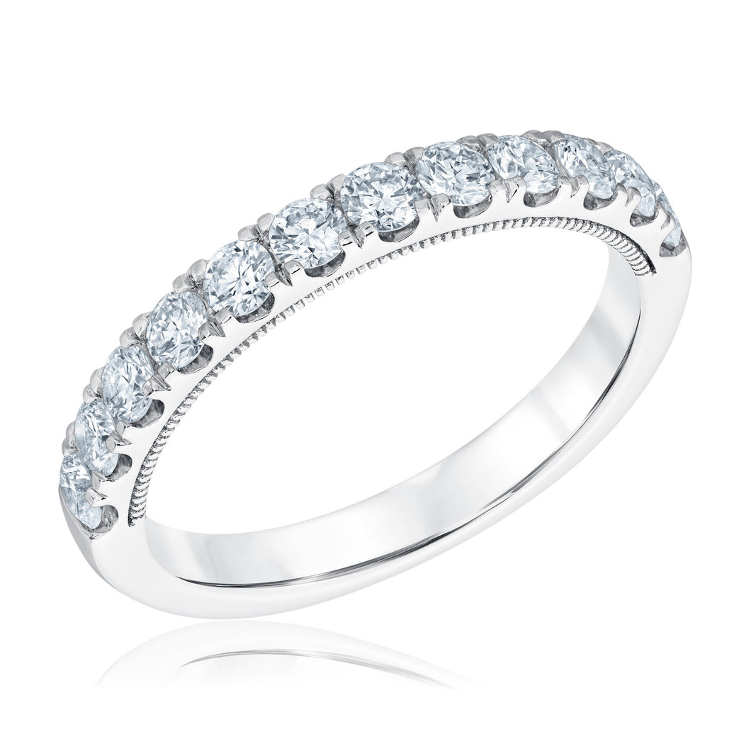 3/4ctw Round Lab Grown Diamond White Gold Wedding Band - Chemistry