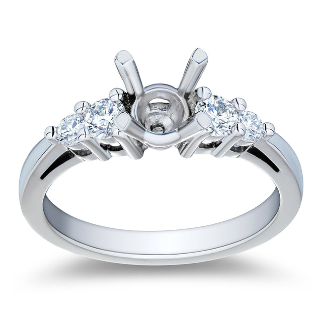 3/8ctw Diamond Platinum Engagement Ring Setting