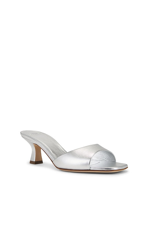 3JUIN Lea Sandals in Metallic Silver