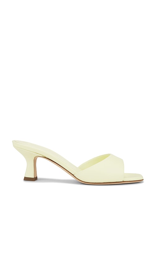 3JUIN Lea Sandals in Yellow | Citrine Heeled Sandals for Women