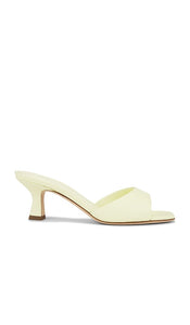 3JUIN Lea Sandals in Yellow | Citrine Heeled Sandals for Women