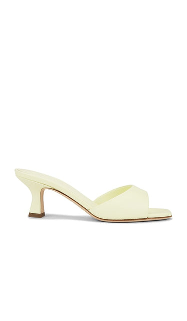 3JUIN Lea Sandals in Yellow | Citrine Heeled Sandals for Women