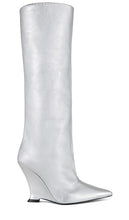 3JUIN Numa Boot in Metallic Silver - Botte 3JUIN Numa en argent métallisé - 3JUIN Numa 金属银靴子 - 3JUIN Numa Stiefel in Metallic-Silber - 3JUIN 누마 부츠 메탈릭 실버 소재 - Stivale 3JUIN Numa in argento metallizzato