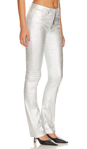 3x1 Maya Skinny Leg in Metallic Silver