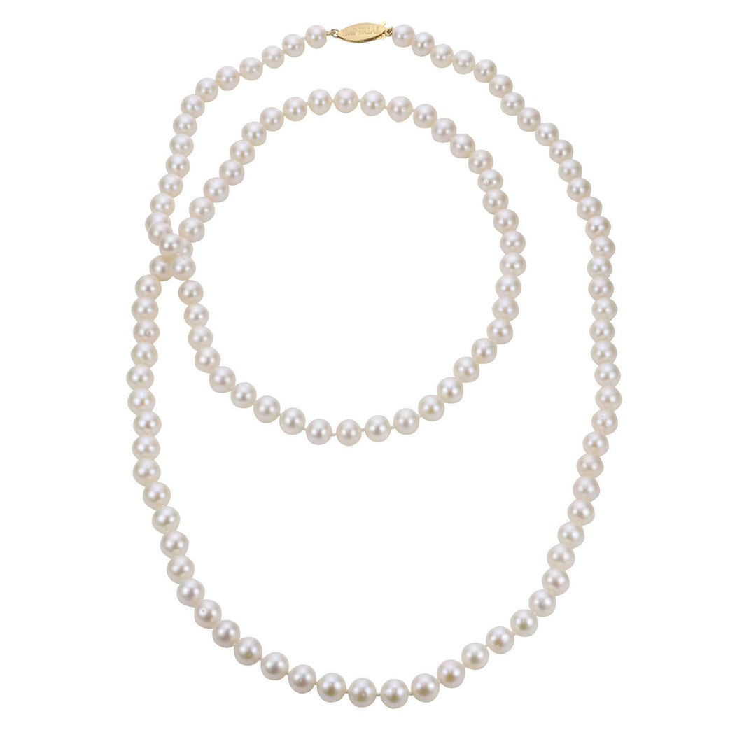 5-6mm Freshwater Cultured Pearl Strand Necklace, 36 Inches