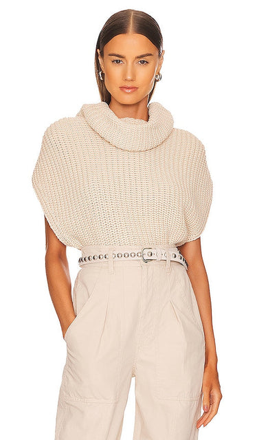 525 Cate Sleeveless Turtleneck Sweater in Cream - Pull à col roulé sans manches 525 Cate en crème - 525 Cate 奶油色无袖高领毛衣 - 525 Cate Ärmelloser Rollkragenpullover in Creme - 525 Cate 민소매 터틀넥 스웨터크림색 - Maglione dolcevita senza maniche 525 Cate color crema