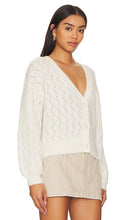 525 Celeste Boucle V Neck Cardigan in Cream