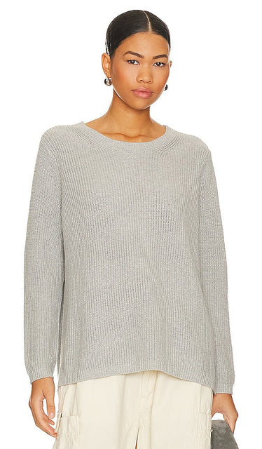 525 Emma Crewneck Shaker Sweater in Grey - Pull shaker à col rond 525 Emma en gris - 525 Emma 灰色圆领摇摇毛衣 - 525 Emma Rundhalspullover in Grau - 525 Emma 크루넥 셰이커 스웨터그레이 색상 - 525 Emma Maglione Shaker girocollo in grigio