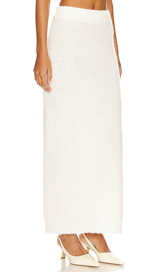525 Gwen Boucle Maxi Skirt in Cream