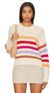 525 Ida Button Shoulder Rib Pullover Sweater in Cream - 525 Ida Pull côtelé à épaules boutonnées en crème - 525 Ida 奶油色纽扣肩罗纹套头毛衣 - 525 Ida Rippstrickpullover mit Knopfleiste an den Schultern in Creme - 525 Ida 버튼 숄더 리브 풀오버 스웨터 - Maglione pullover a costine con spalle scoperte 525 Ida in crema