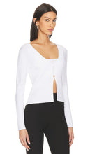 525 Jess Cropped Cardi in White