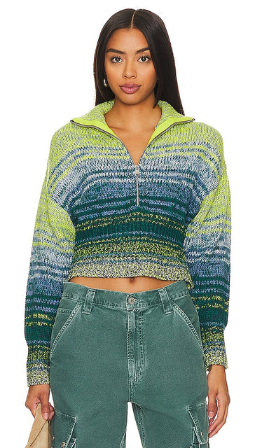 525 Alexa Sweater in Green,Blue - Pull Alexa 525 en vert, bleu - 525 Alexa 毛衣绿色、蓝色 - 525 Alexa Pullover in Grün, Blau - 525 알렉사 스웨터 - 525 Maglione Alexa in verde, blu