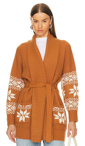 525 Shiloh Southwestern Cardigan in Cognac