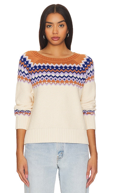 525 Jen Fair Isle Pullover Sweater in Cream - Pull 525 Jen Fair Isle en crème - 525 Jen Fair Isle 奶油色套头毛衣 - 525 Jen Fair Isle Pullover in Creme - 525 Jen Fair Isle 풀오버 스웨터 - Maglione pullover 525 Jen Fair Isle color crema