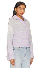 525 Suzanne Ombre Chunky Collar Cardigan in Lavender