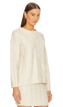 525 Mina Airspun Cable Pullover Sweater in Cream