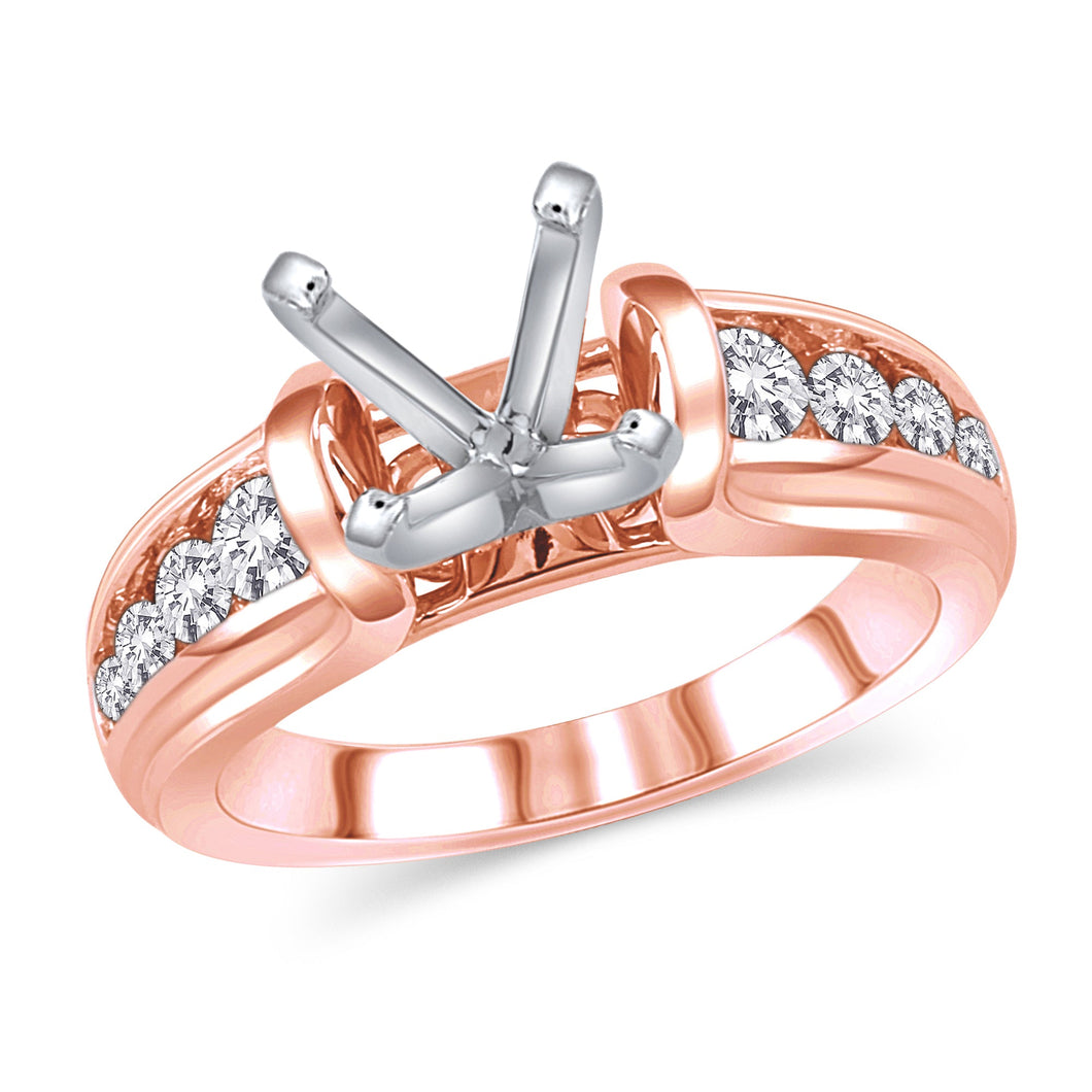 5/8ctw Diamond Rose Gold Engagement Ring Setting | Design Collection | Size 9
