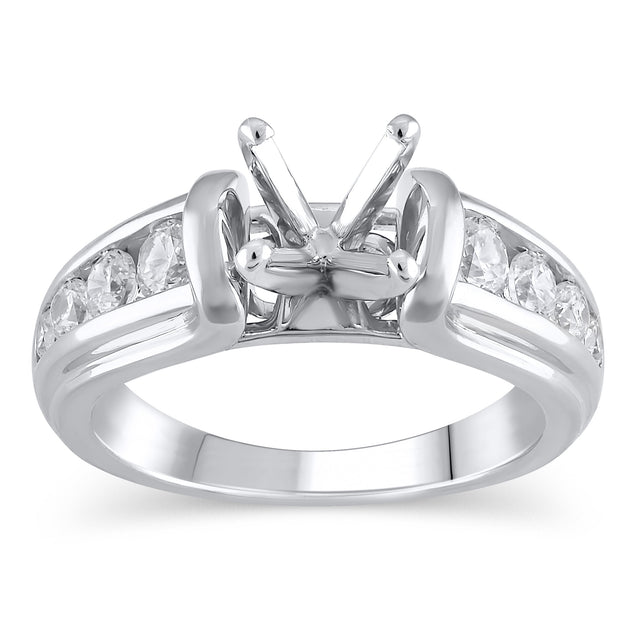 5/8ctw Diamond White Gold Engagement Ring Setting | Design Collection | Size 6