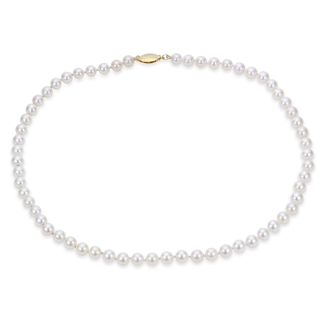 5.5-6mm Akoya Cultured Pearl Strand Necklace, 16 Inches