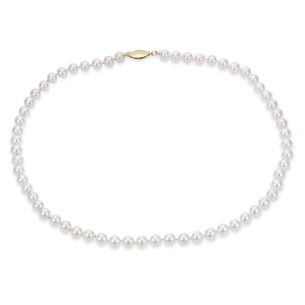 5.5-6mm Akoya Cultured Pearl Strand Necklace, 16 Inches