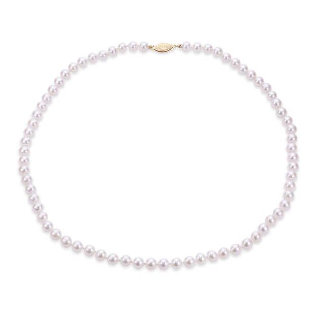 5.5-6mm Akoya Cultured Pearl Strand Necklace, 18 Inches