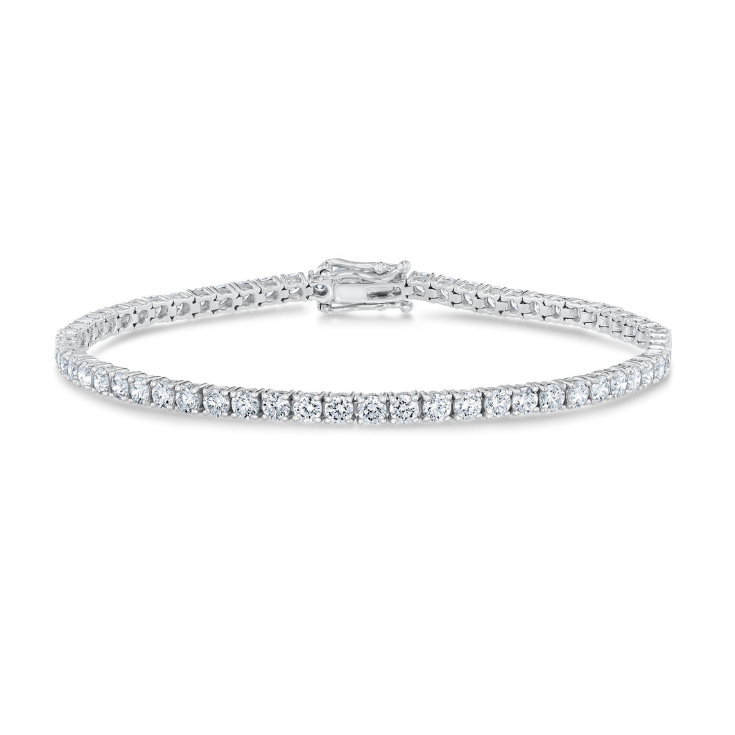 5ctw Lab Grown Diamond White Gold Tennis Bracelet