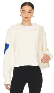 7 Days Active Half Zip Cropped Sweatshirt in White - 7 Days Active - Sweat-shirt court à demi-fermeture éclair - Blanc - 7 Days Active 白色半拉链短款运动衫 - 7 Days Active Kurzes Sweatshirt mit halbem Reißverschluss in Weiß - 7 Days Active 하프 지퍼 크롭 스웨트셔츠 화이트 색상 - Felpa corta con mezza zip 7 Days Active in bianco