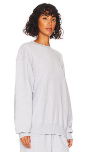 7 Days Active Monday Sweatshirt Crew Neck in Light Grey