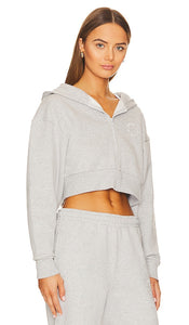 7 Days Active Organic Cropped Hoodie in Grey