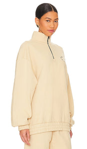 7 Days Active Paneled Sweatshirt in Beige