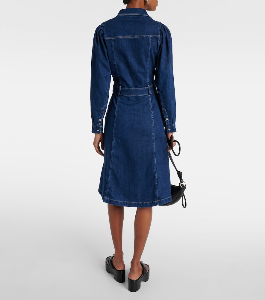 7 For All Mankind Denim midi dress