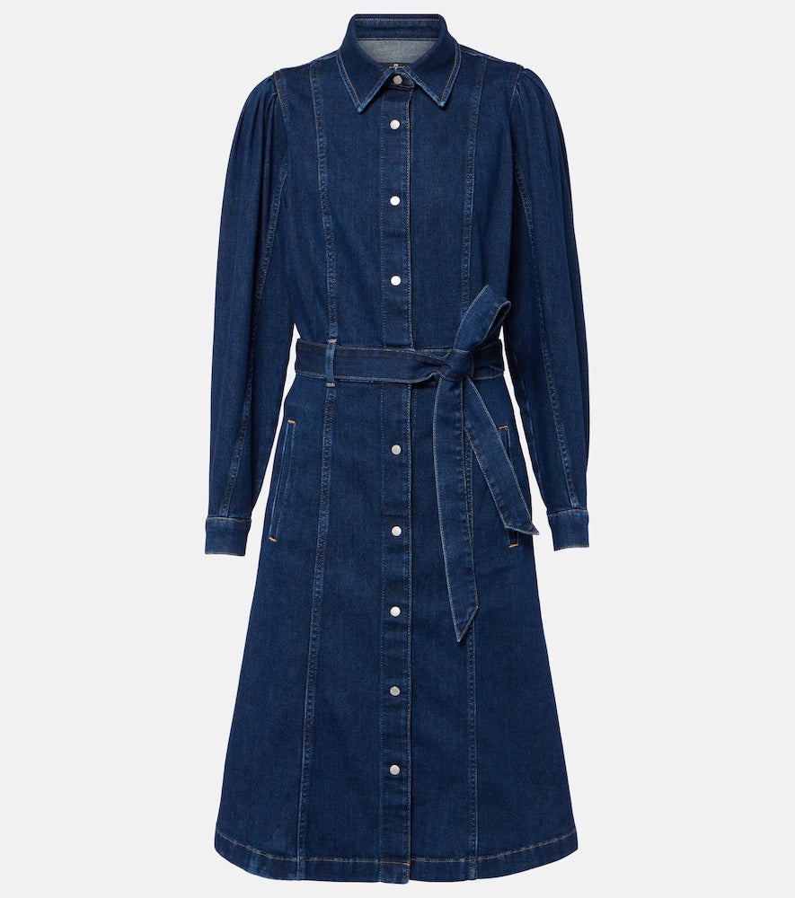 7 For All Mankind Denim midi dress. 7 For All Mankind 牛仔中长连衣裙