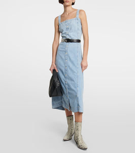 7 For All Mankind Sally denim midi dress