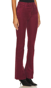 7 For All Mankind Ultra High Rise Skinny Boot in Burgundy