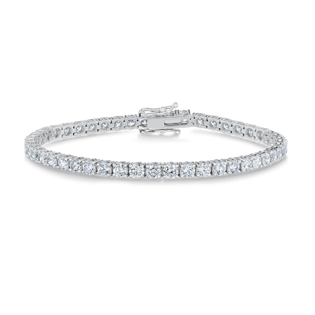 7ctw Lab Grown Diamond White Gold Tennis Bracelet