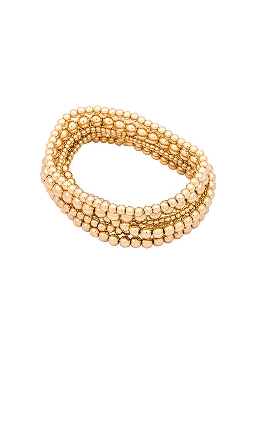 8 Other Reasons Bubble Bangle Set in Metallic Gold