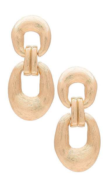 8 Other Reasons Circle Drop Earring in Metallic Gold