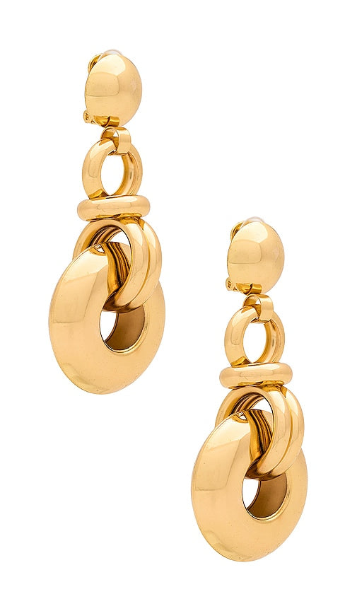8 Other Reasons Circle Drop Earring in Metallic Gold